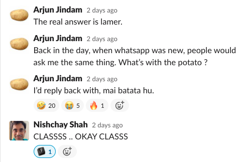 Me giving the lamest answers I can